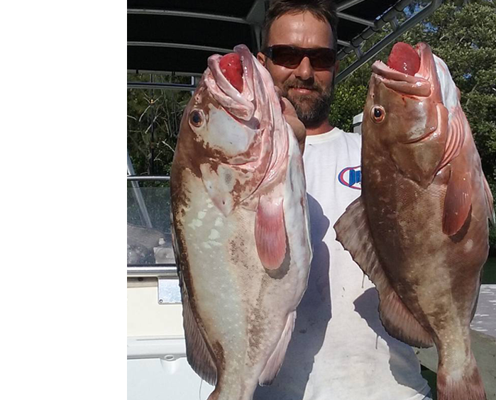 Captain Eric with fish caught in Sarasota, Florida